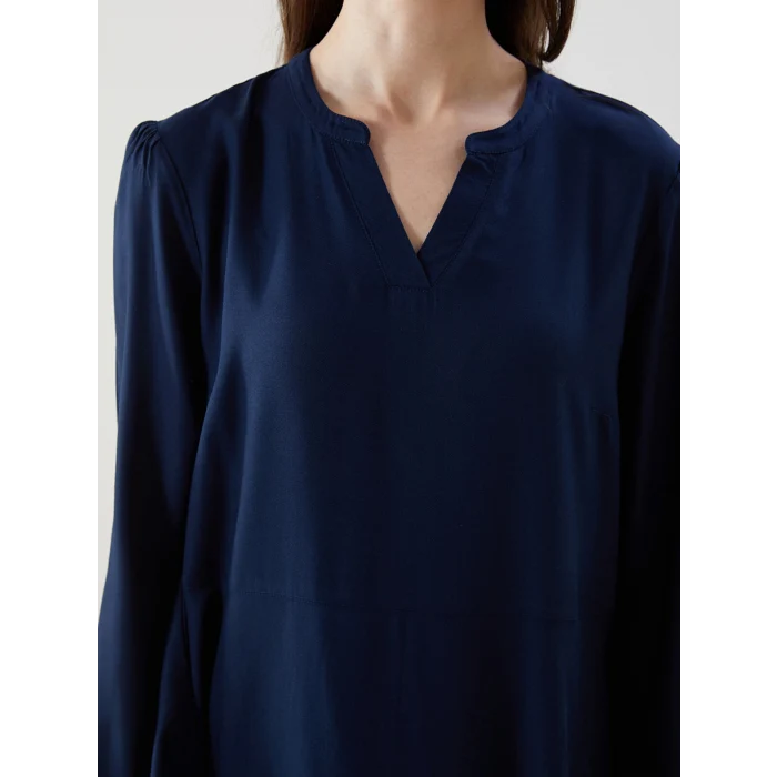 LCW Grace Lacivert Kaçık Yaka Belmando Elbise