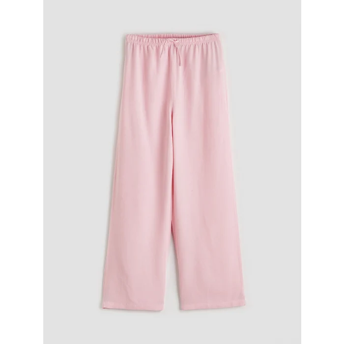 LCW Kids Pembe Keten Karışımlı Kız Çocuk Bluz ve Pantolon