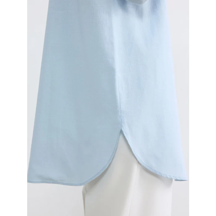 LCW Modest Mavi Dokulu Kadın Gömlek Tunik