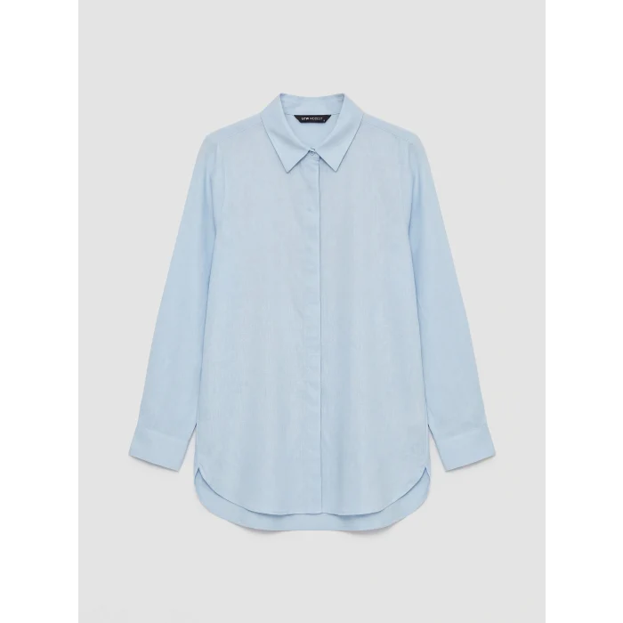 LCW Modest Mavi Dokulu Kadın Gömlek Tunik