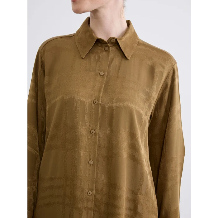 LCW STUDIO Yeşil Desenli Kadın Gömlek