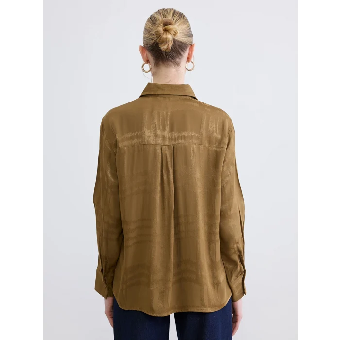 LCW STUDIO Yeşil Desenli Kadın Gömlek