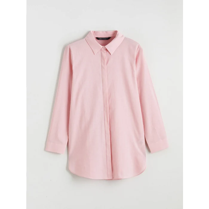 LCW Modest Pembe Dokulu Kadın Gömlek Tunik