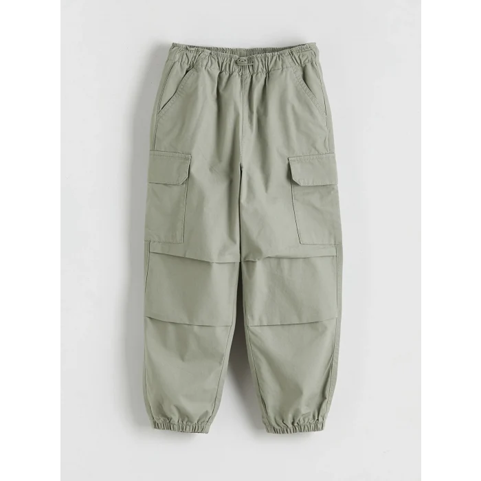 LCW Kids Yeşil Beli Lastikli Loose Fit Erkek Çocuk Pantolon