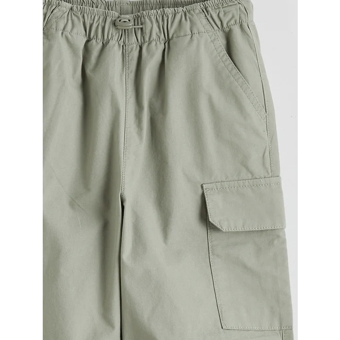 LCW Kids Yeşil Beli Lastikli Loose Fit Erkek Çocuk Pantolon