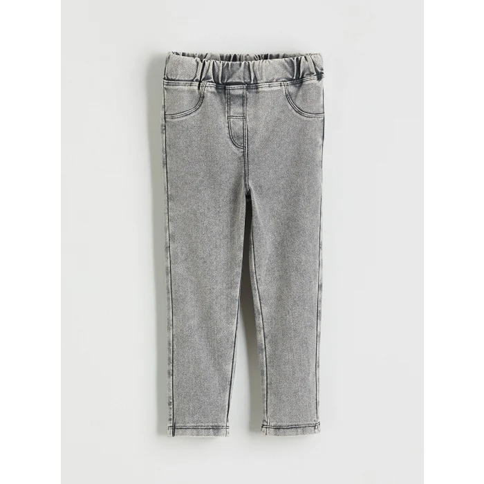 LCW Kids Siyah Beli Lastikli Kız Çocuk Tayt Pantolon