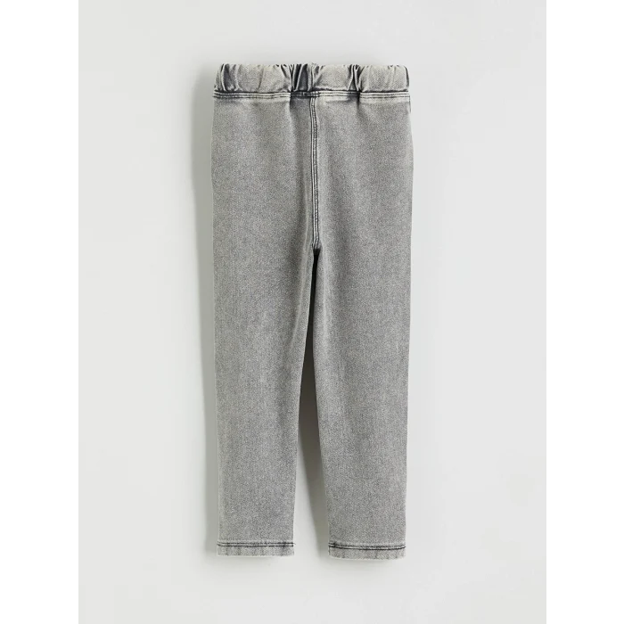 LCW Kids Siyah Beli Lastikli Kız Çocuk Tayt Pantolon