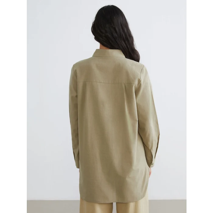 LCW Modest Haki Dokulu Kadın Gömlek Tunik