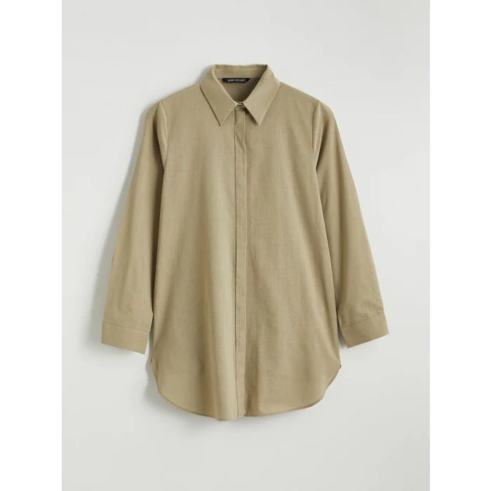 LCW Modest Haki Dokulu Kadın Gömlek Tunik