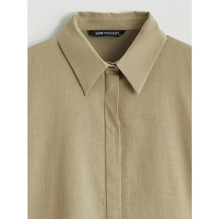 LCW Modest Haki Dokulu Kadın Gömlek Tunik