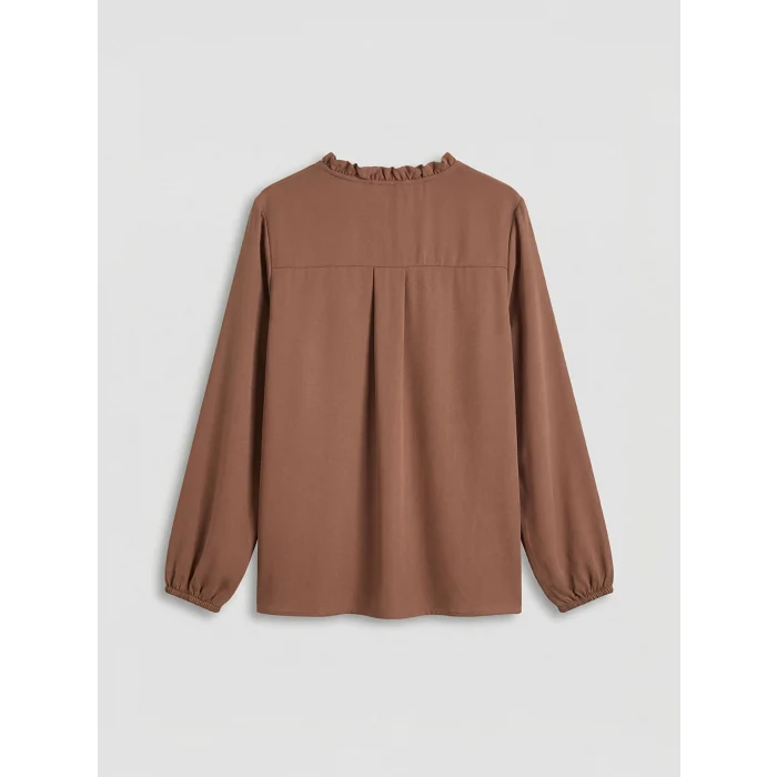 LCW Grace Pembe Fırfırlı Kaçık Yaka Bluz