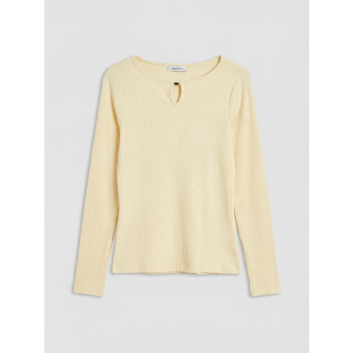 LCW EVERYDAY Bej Bisiklet Yaka Kadın Body