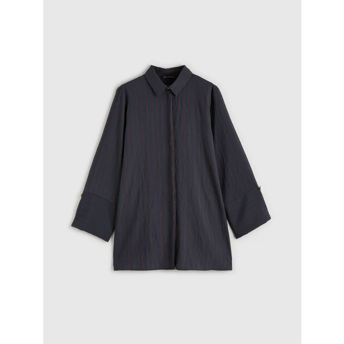 LCW EVERYDAY Lacivert Çizgili Kadın Gömlek Tunik