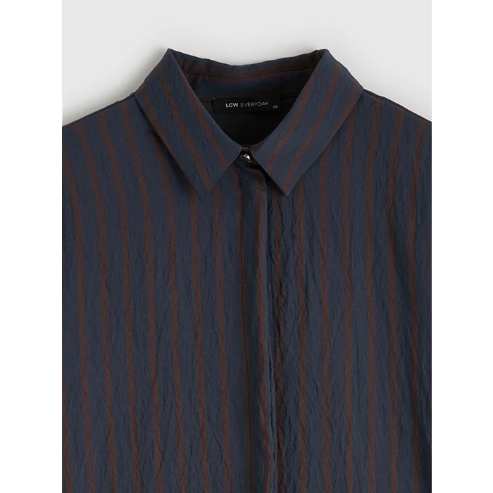 LCW EVERYDAY Lacivert Çizgili Kadın Gömlek Tunik