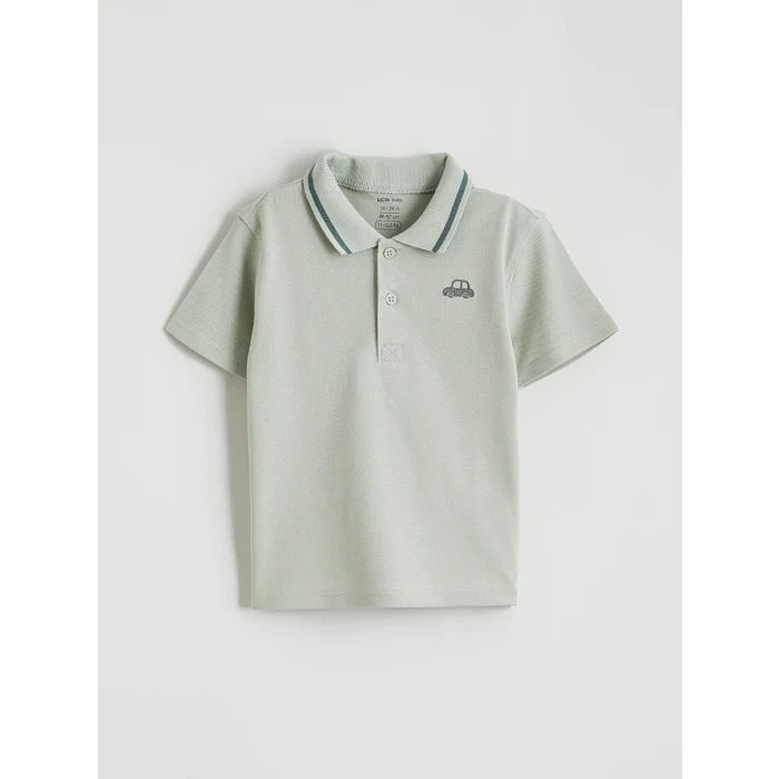 LCW baby Yeşil Erkek Bebek Polo Yaka Tişört ve Pantolon