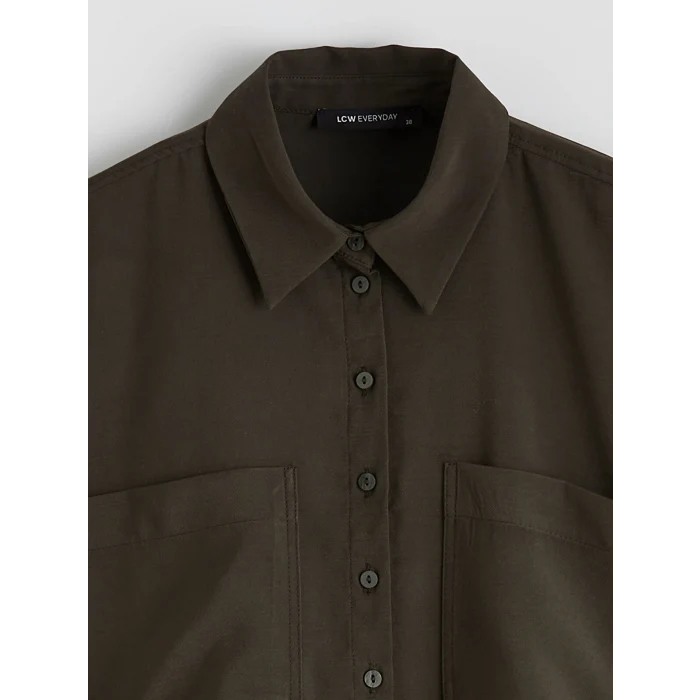 LCW EVERYDAY Yeşil Bağcıklı Oversize Kadın Gömlek