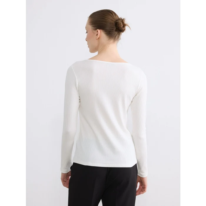 LCW EVERYDAY Ekru Bisiklet Yaka Kadın Body