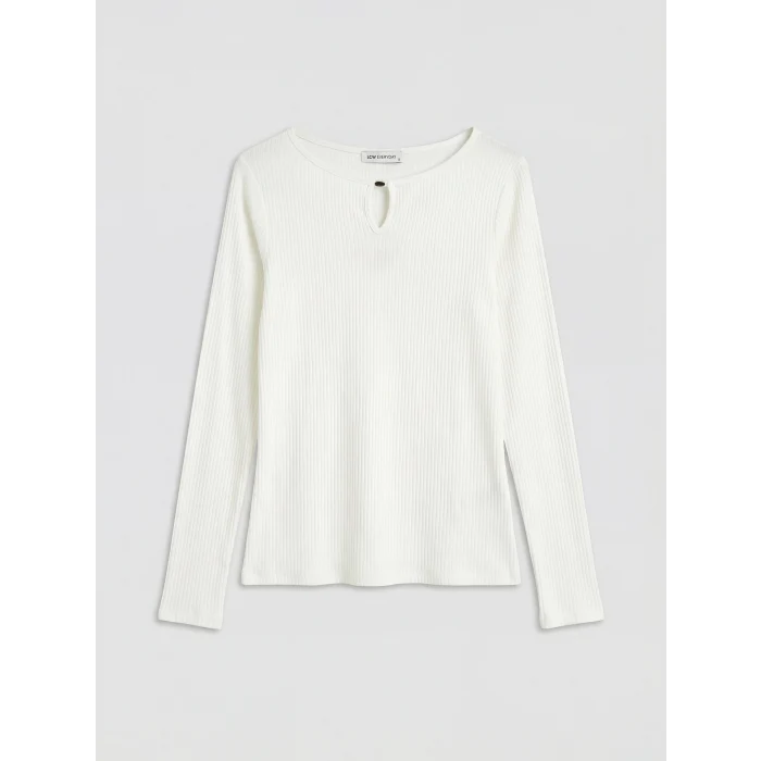 LCW EVERYDAY Ekru Bisiklet Yaka Kadın Body