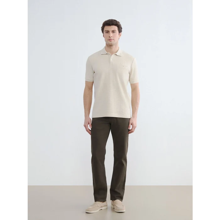 LCWAIKIKI Classic Bej Polo Yaka Erkek Tişört