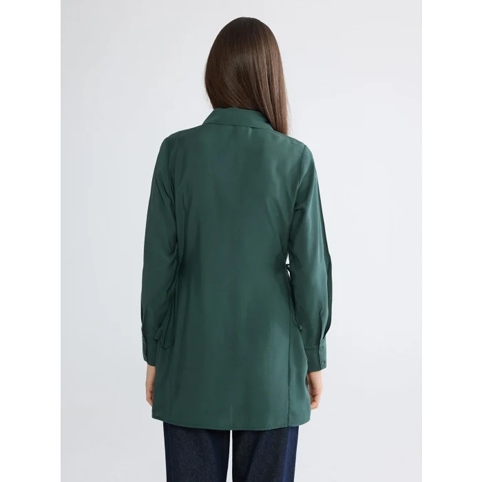 LCW EVERYDAY Yeşil Bağlama Detaylı Kadın Gömlek Tunik