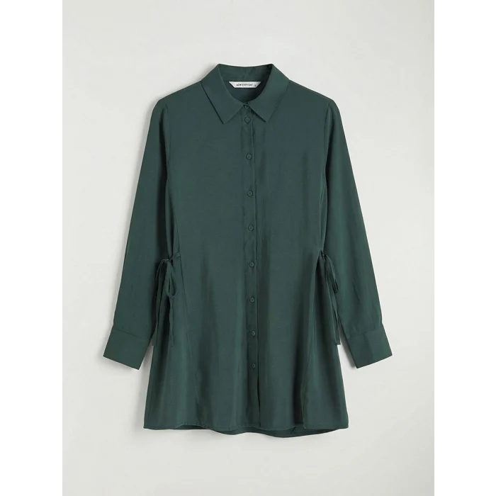 LCW EVERYDAY Yeşil Bağlama Detaylı Kadın Gömlek Tunik