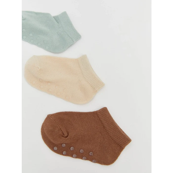LCW baby Yeşil Erkek Bebek Patik Çorap 5li