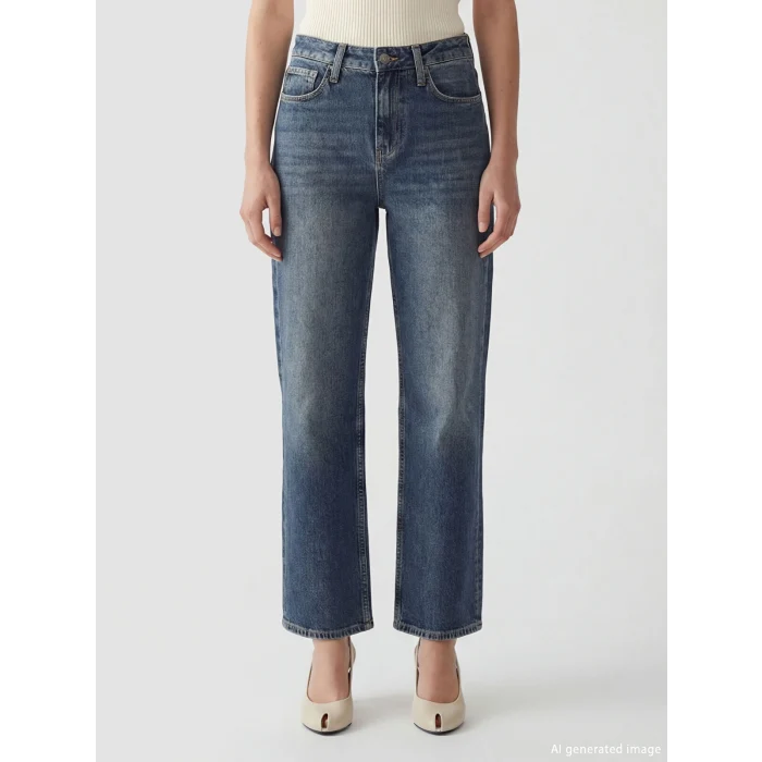 LCW Jeans İndigo Wideleg Kadın Jean Pantolon