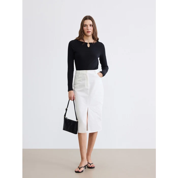 LCW EVERYDAY Siyah Bisiklet Yaka Kadın Body