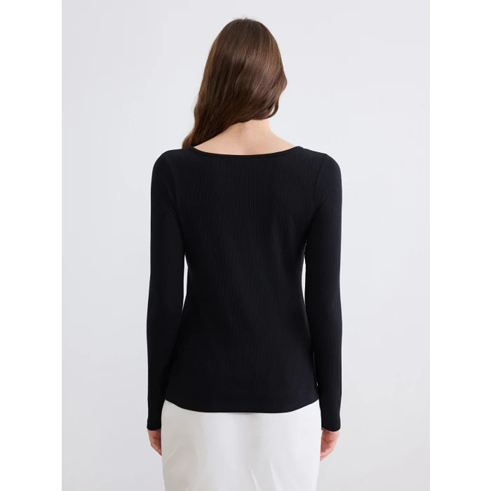 LCW EVERYDAY Siyah Bisiklet Yaka Kadın Body