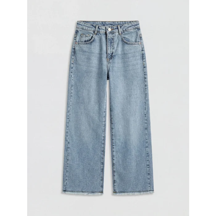 LCW Kids Mavi Wideleg Kız Çocuk Jean Pantolon