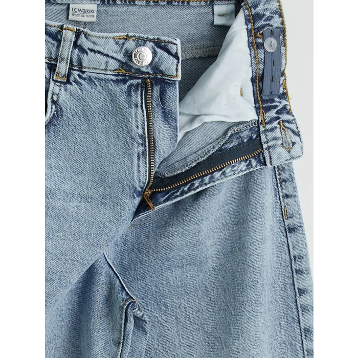 LCW Kids Mavi Wideleg Kız Çocuk Jean Pantolon