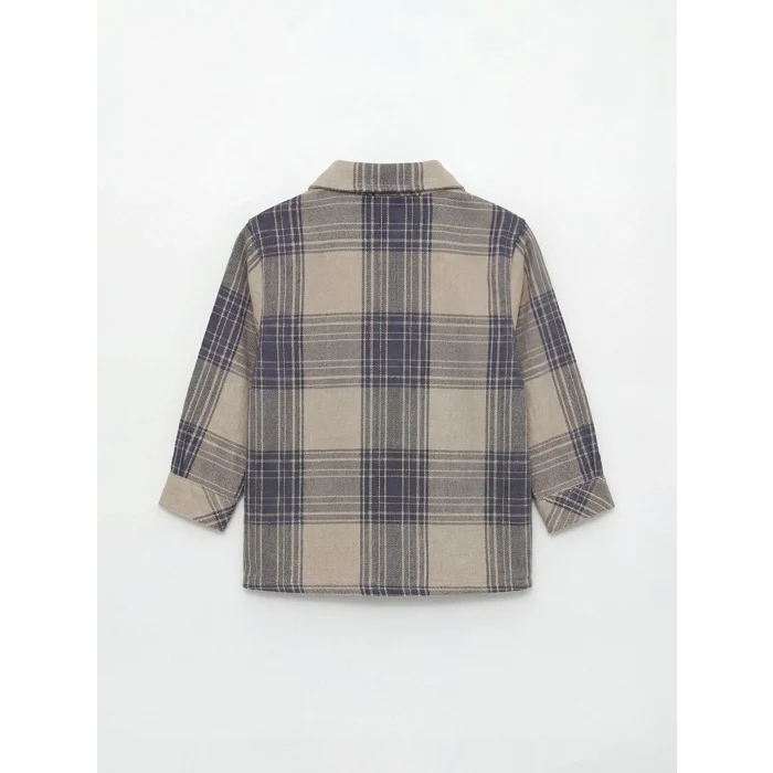 LCW baby Bej Uzun Kollu Erkek Bebek Gömlek Ve Pantolon