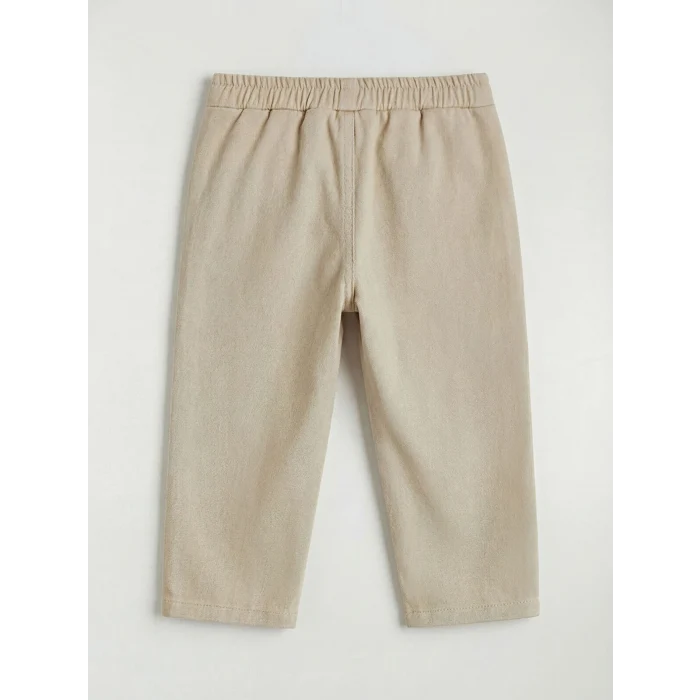 LCW baby Bej Uzun Kollu Erkek Bebek Gömlek Ve Pantolon