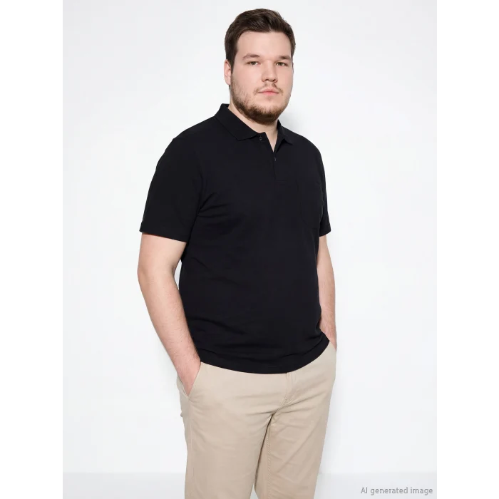 LCWAIKIKI Classic Siyah Polo Yaka Pike Erkek Tişört