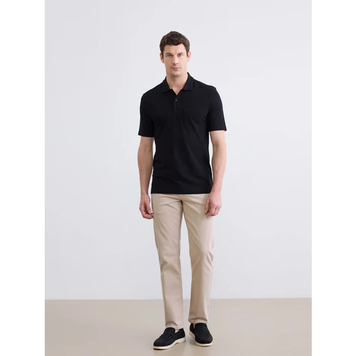 LCWAIKIKI Classic Siyah Polo Yaka Pike Erkek Tişört