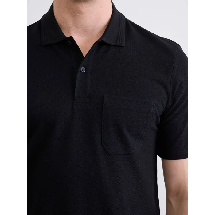 LCWAIKIKI Classic Siyah Polo Yaka Pike Erkek Tişört