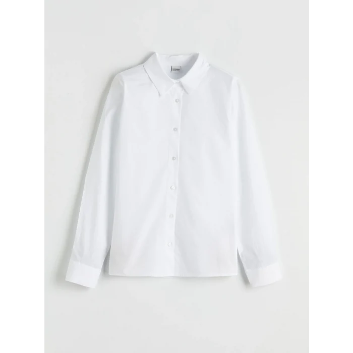 LCW Kids Beyaz Kız Çocuk Triko Süveter ve Gömlek