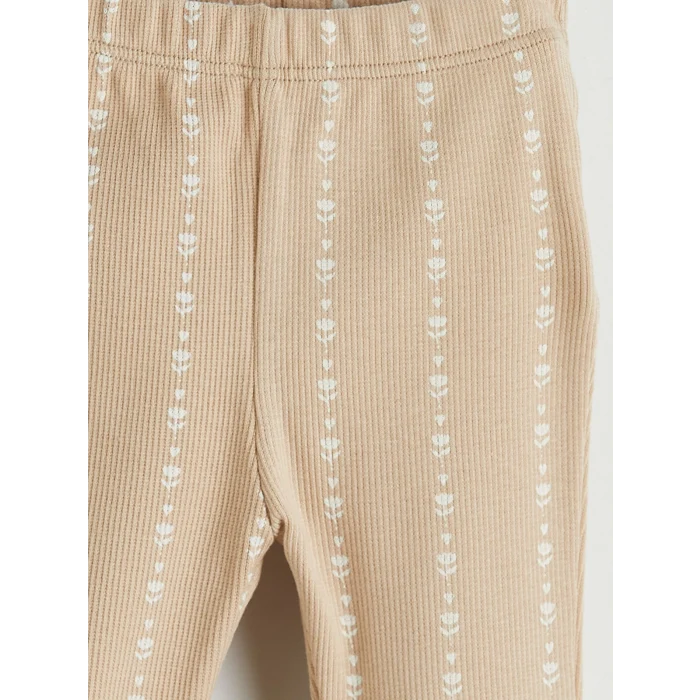 LCW baby Ekru Bebe Yaka Kız Bebek Gömlek ve Tayt