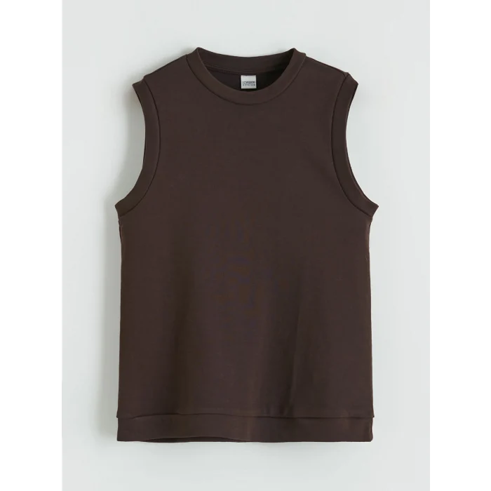 LCW Kids Mavi Bisiklet Yaka Çizgili Kız Çocuk Elbise ve Atlet