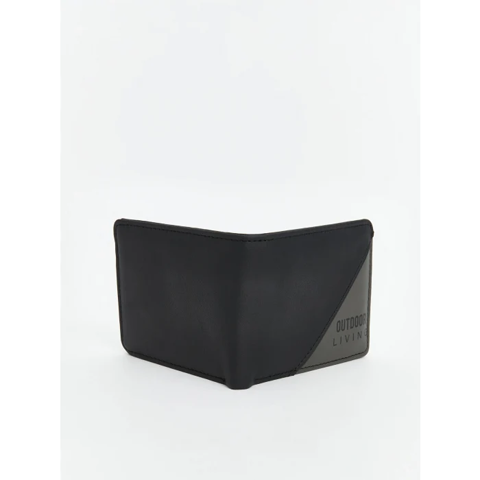 LCW ACCESSORIES Siyah Deri Görünümlü Erkek Cüzdan