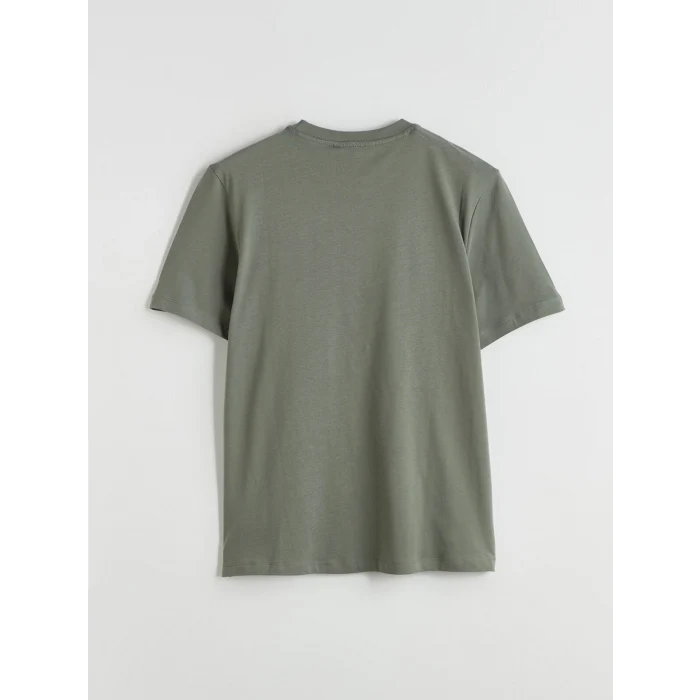 XSIDE Haki Bisiklet Yaka Baskılı Penye Erkek Tişört