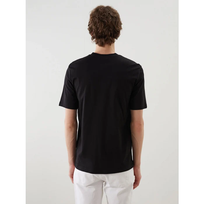 XSIDE Siyah Bisiklet Yaka Matchbox Brooklyn Baskılı Penye Erkek Tişört