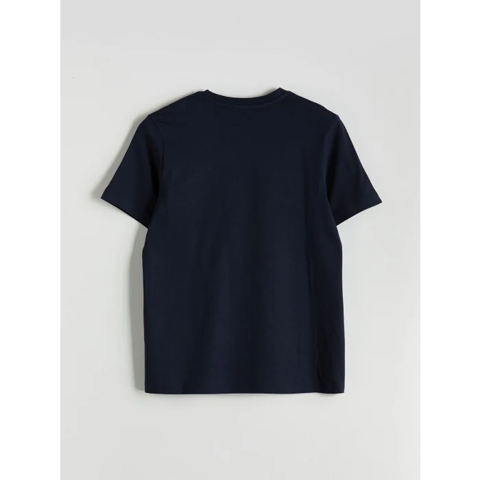 XSIDE Lacivert Bisiklet Yaka Baskılı Penye Erkek Tişört