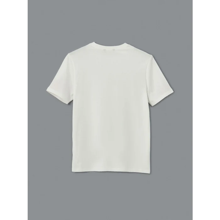 XSIDE Ekru Bisiklet Yaka Baskılı Penye Erkek Tişört