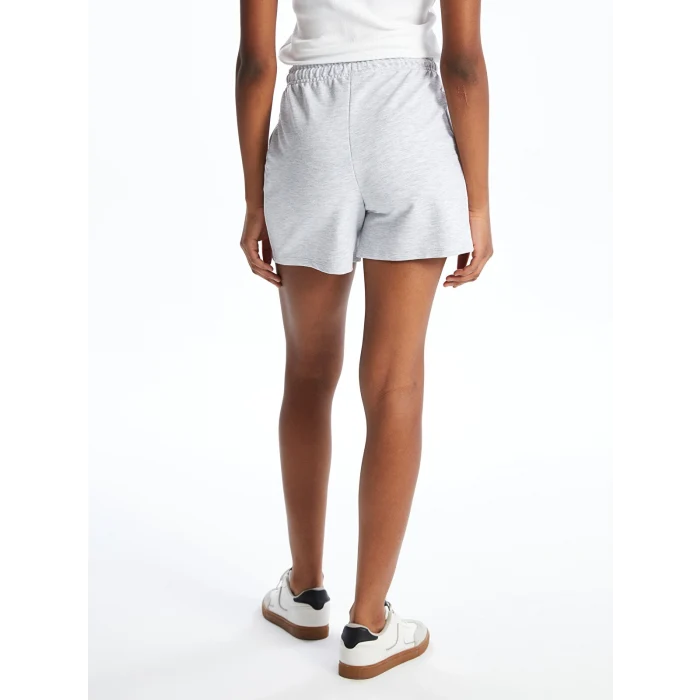 XSIDE Gri Beli Lastikli Baskılı Kadın Şort