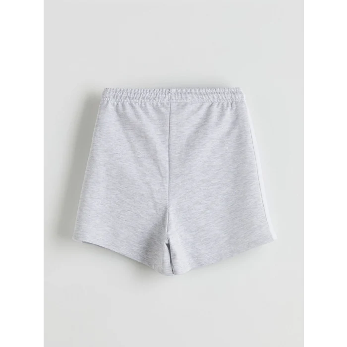 XSIDE Gri Beli Lastikli Baskılı Kadın Şort