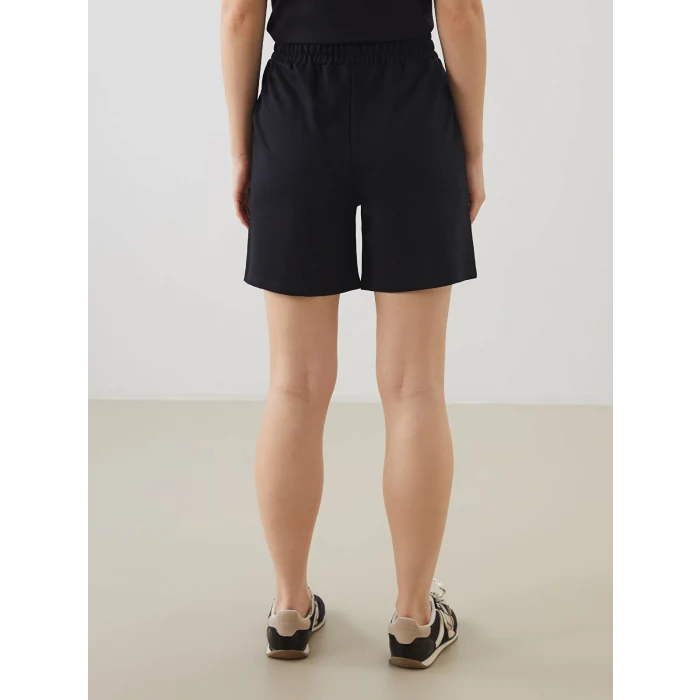 XSIDE Siyah Beli Lastikli California Baskılı Kadın Şort