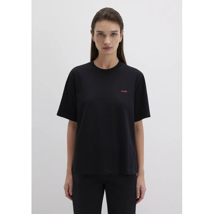 Mavi 1612122-900 Mini Mavi Logo Baskılı İnterlok Siyah Basic Tişört