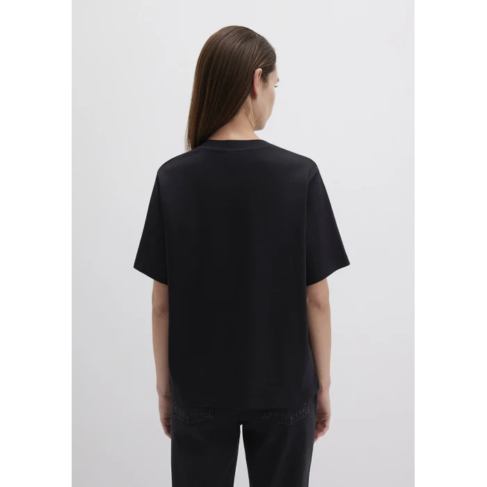 Mavi 1612122-900 Mini Mavi Logo Baskılı İnterlok Siyah Basic Tişört