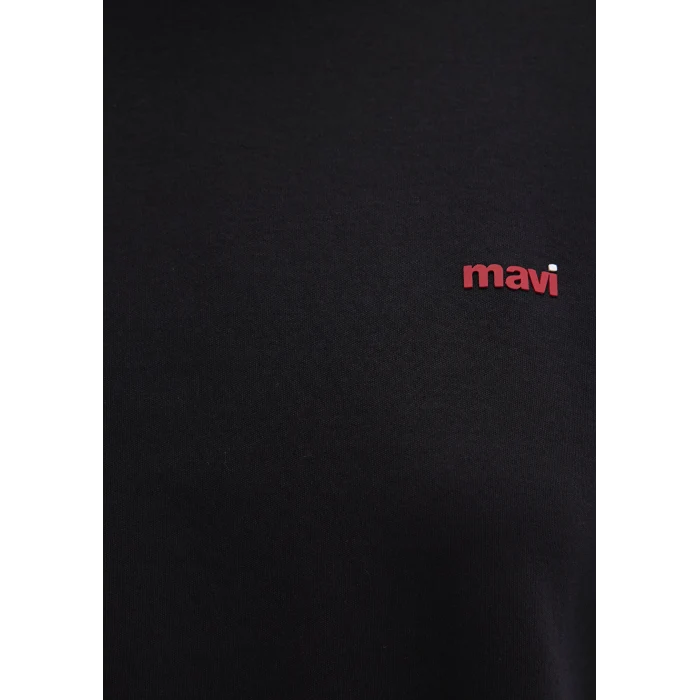 Mavi 1612122-900 Mini Mavi Logo Baskılı İnterlok Siyah Basic Tişört